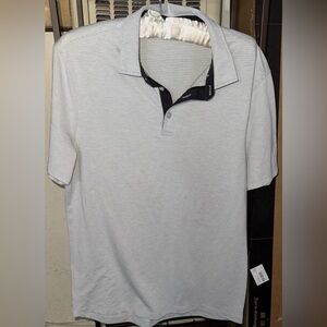 lululemon athletica Heather Gray Polo Shirt